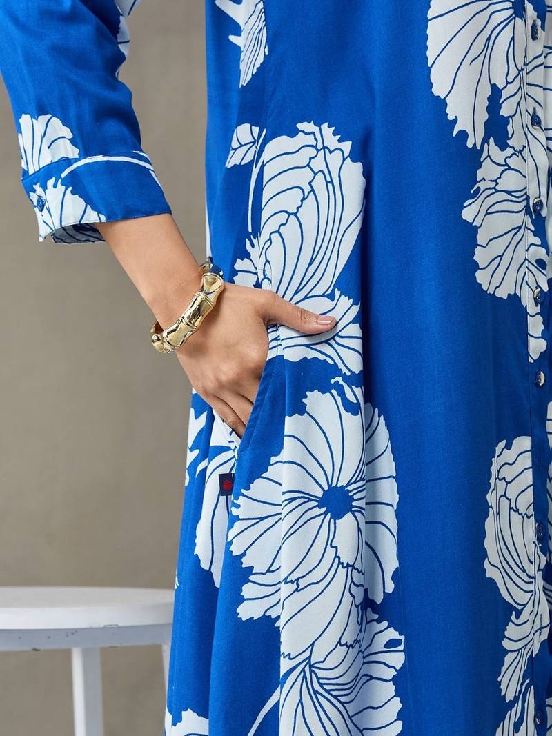 workwear printed a-line kurta sets