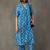 classic women floral printed regular cotton kurta with trousers