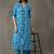 classic women floral printed regular cotton kurta with trousers