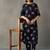 smart women floral printed regular kurta with trousers