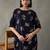 smart women floral printed regular kurta with trousers