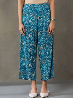 formal women floral printed regular kurta with trousers 6