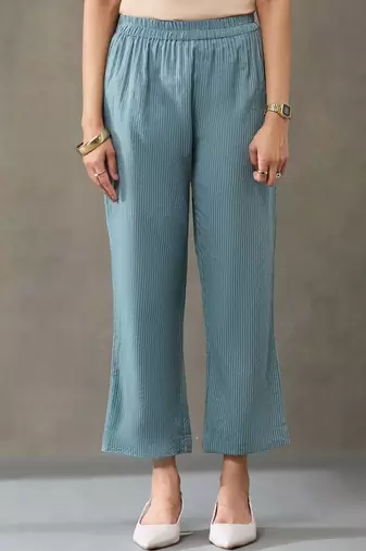 formal women embroidered regular thread work kurta with trousers