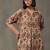 lightweight women floral printed regular cotton kurta with trousers