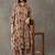 classic women floral printed regular cotton kurta with trousers