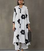 lightweight women floral printed regular kurta with trousers