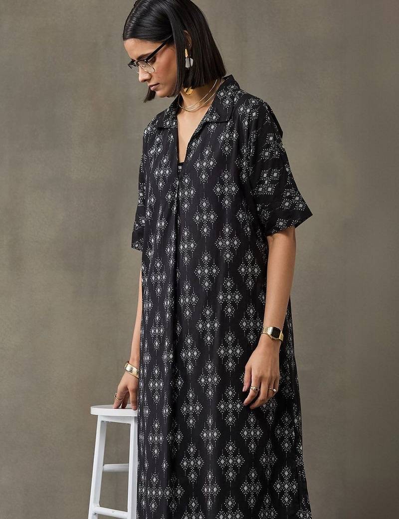 office women floral printed regular cotton kurta with trousers