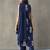 workwear women floral printed regular thread work cotton kurta with palazzos & with dupatta
