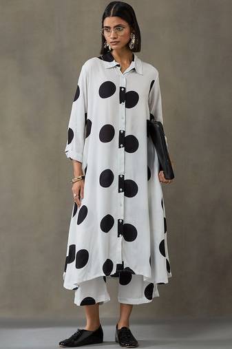 workwear women floral printed regular kurta with trousers