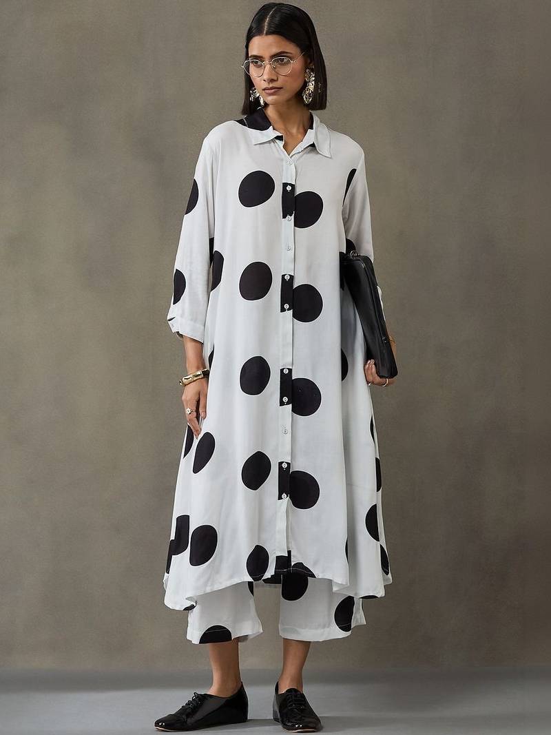 workwear women floral printed regular kurta with trousers