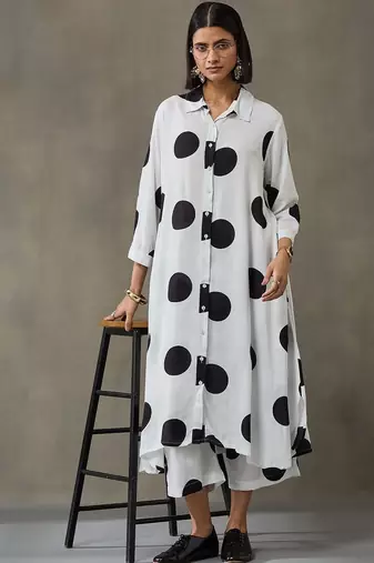 workwear women floral printed regular kurta with trousers