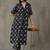 structured women floral printed regular cotton kurta with trousers