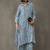 smart women floral printed regular kurta with trousers