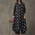 classic women floral printed regular cotton kurta with trousers