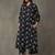 classic women floral printed regular cotton kurta with trousers