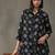 classic women floral printed regular cotton kurta with trousers