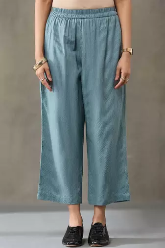 workwear women embroidered regular thread work kurta with trousers