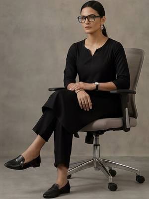 classic women regular kurta with trousers 5