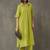 classic women embroidered regular thread work kurta with trousers