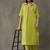 classic women embroidered regular thread work kurta with trousers