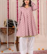 Pink cotton farsi salwar set