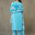 structured women leheriya printed regular cotton kurta with palazzos & with dupatta