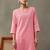 contemporary formal women thread work cotton kurta with trousers