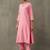 contemporary formal women thread work cotton kurta with trousers