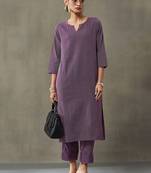 workwear women thread work cotton kurta with trousers
