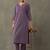workwear women thread work cotton kurta with trousers