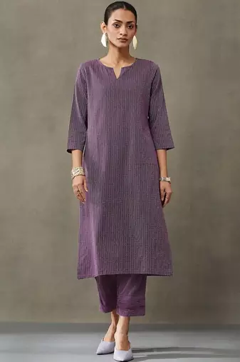 workwear women thread work cotton kurta with trousers