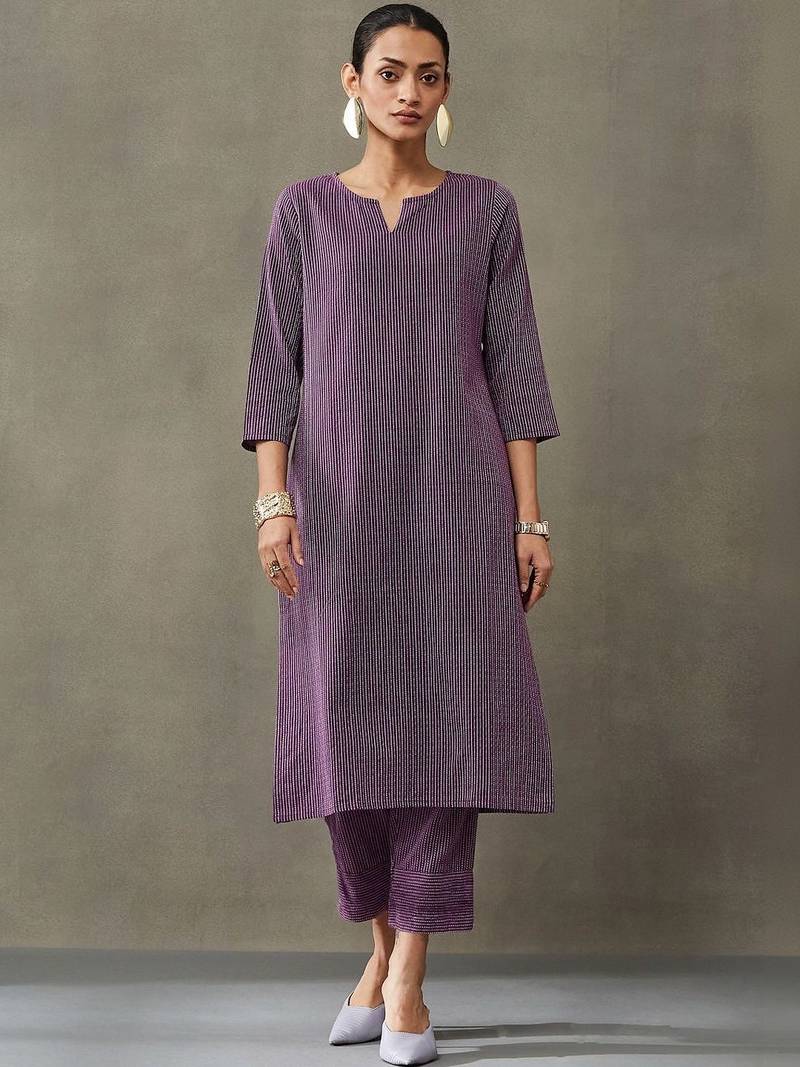 workwear women thread work cotton kurta with trousers