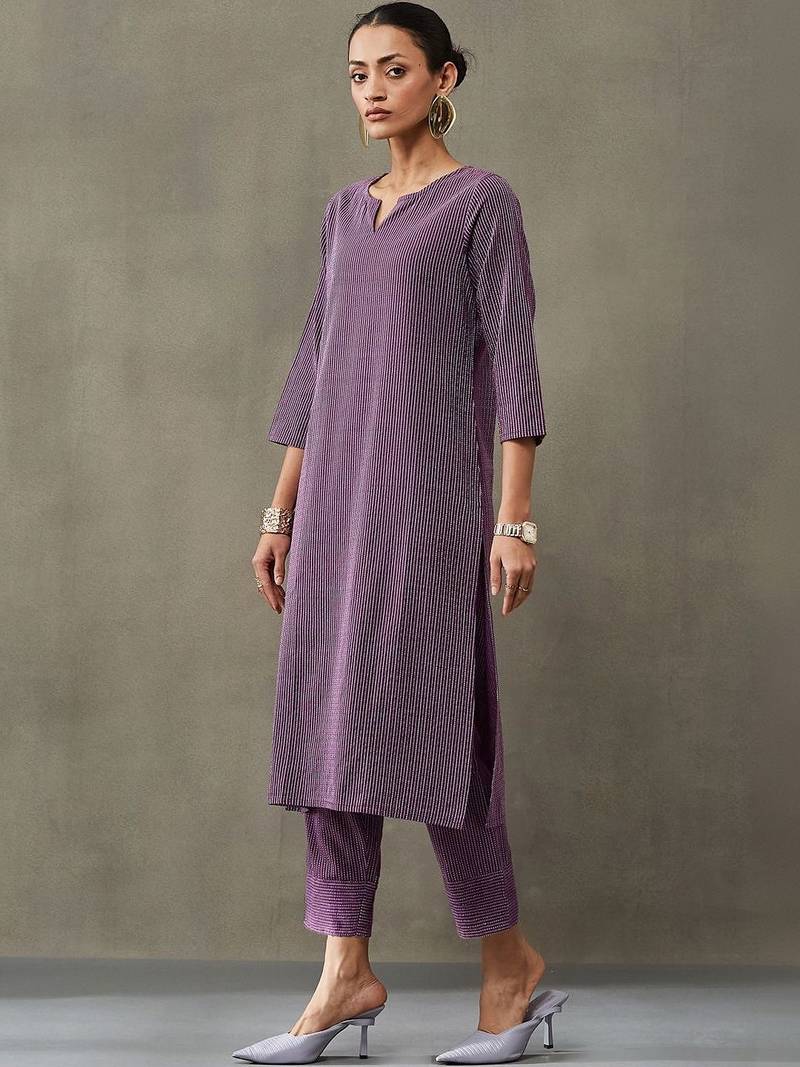 workwear women thread work cotton kurta with trousers