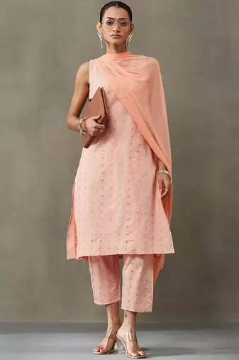 everyday classic women ethnic motifs printed regular cotton kurta with palazzos & with dupatta