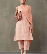 everyday classic women ethnic motifs printed regular cotton kurta with palazzos & with dupatta