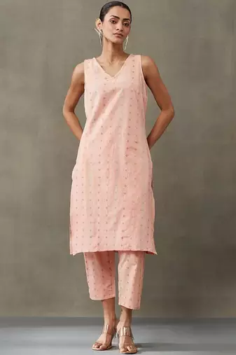 everyday classic women ethnic motifs printed regular cotton kurta with palazzos & with dupatta