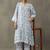 classic women floral embroidered regular gotta patti kurta with trousers