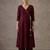workwear women embroidered angrakha mirror work cotton kurta with trousers