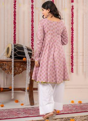 Pink cotton farsi salwar set 3
