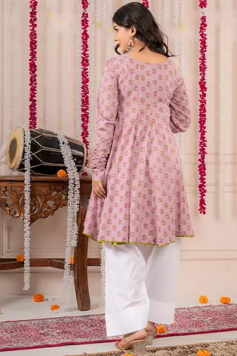 Pink cotton farsi salwar set