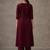 workwear women embroidered angrakha mirror work cotton kurta with trousers