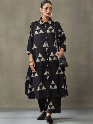 everyday workwear printed cotton kurta sets 2