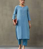 workwear women thread work cotton kurta with trousers