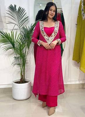 Gulabi muse lehariya co-ord  set 1