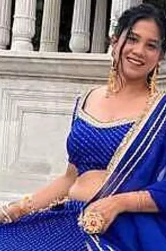 Royal blue leheriya lehenga