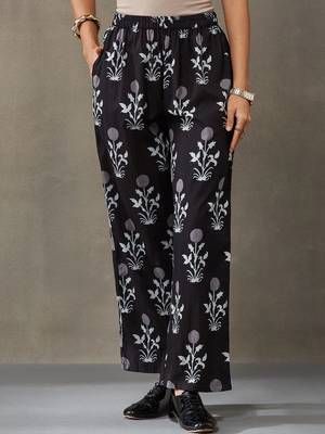 everyday women floral printed regular thread work cotton kurta with palazzos 4