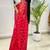 Lal bandhej half kaftan