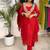 Ruhani red lehariya co-ord set