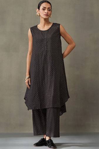 smart women regular cotton kurta with palazzos