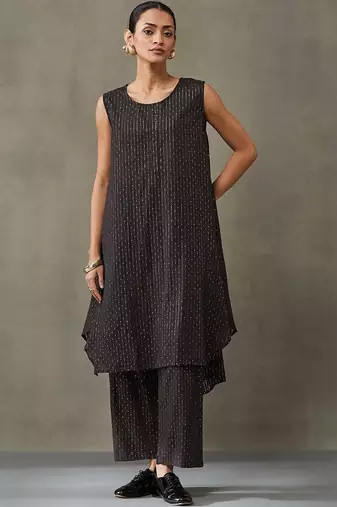 smart women regular cotton kurta with palazzos